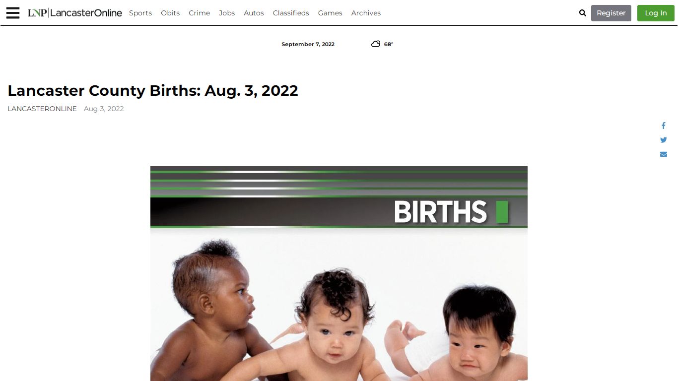 Lancaster County Births: Aug. 3, 2022 | Births | lancasteronline.com